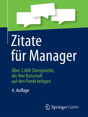 cover image of Zitate für Manager